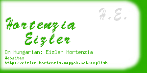 hortenzia eizler business card